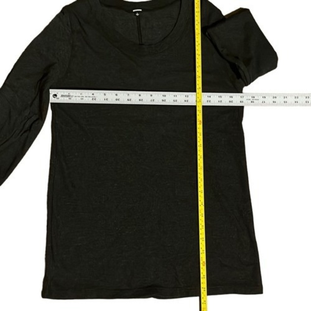 Monrow Womens Sz Large Charcoal Tri-Blend Fitted Long Sleeve Lightweight USA - Picture 5 of 10